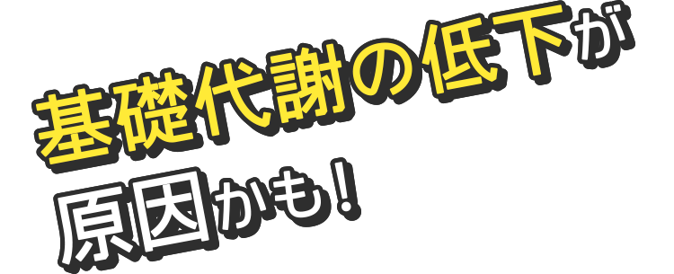 基礎代謝の低下が原因かも