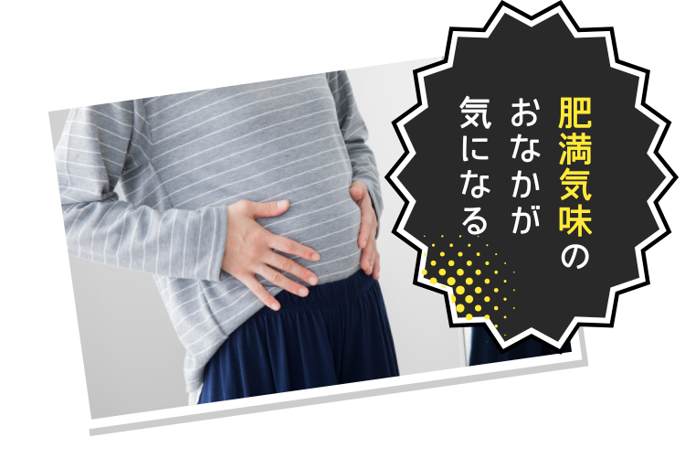 肥満気味のおなかが気になる