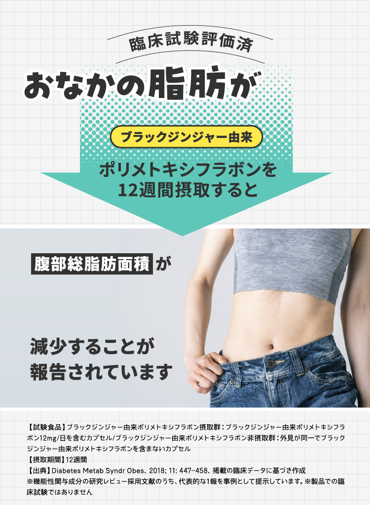 おなかの脂肪が減少